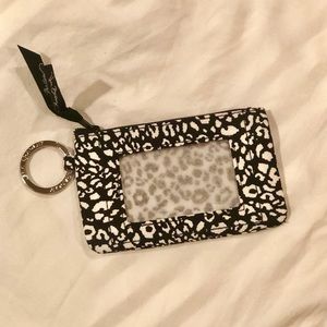 Vera Bradley Camocat ID holder with key loop